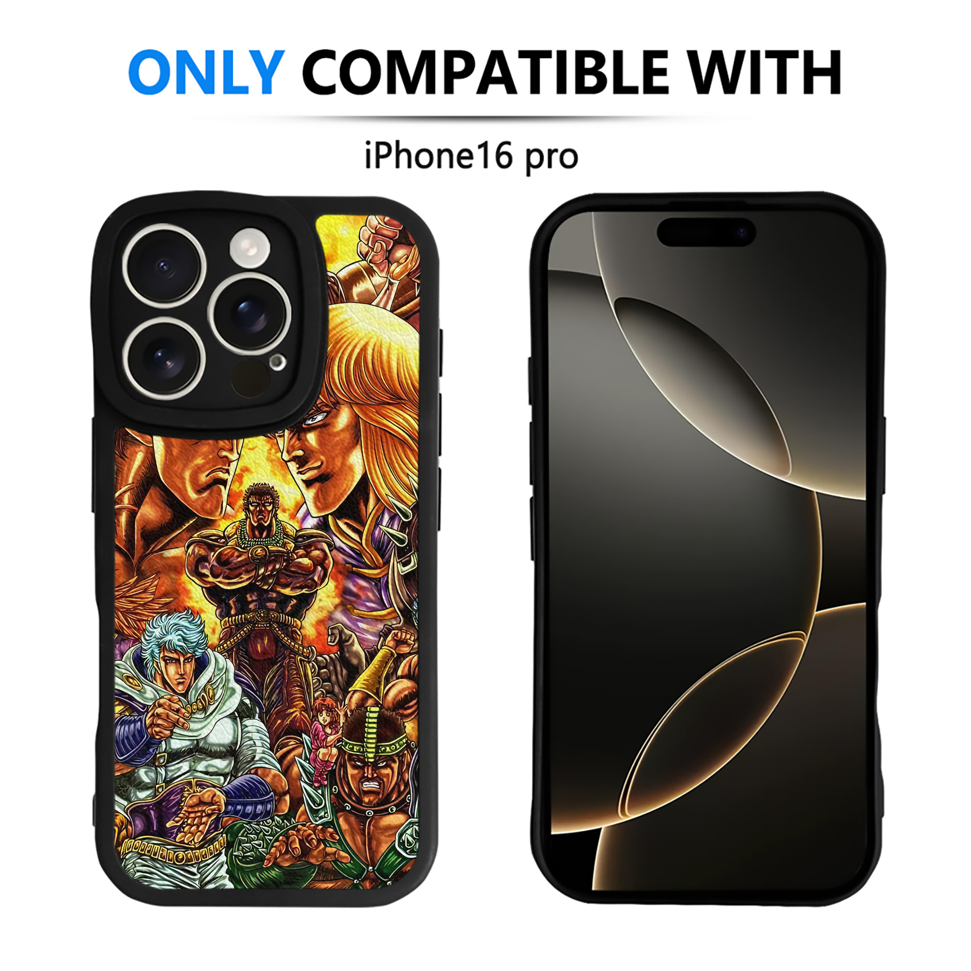 （画像用） 北斗の拳 Fist of the North Star 【iPhone 16シリーズ対応】シリコンスマホケース（レザー調） 材質：シリコン